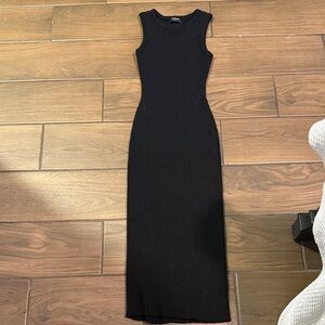 Midi black sweater dress